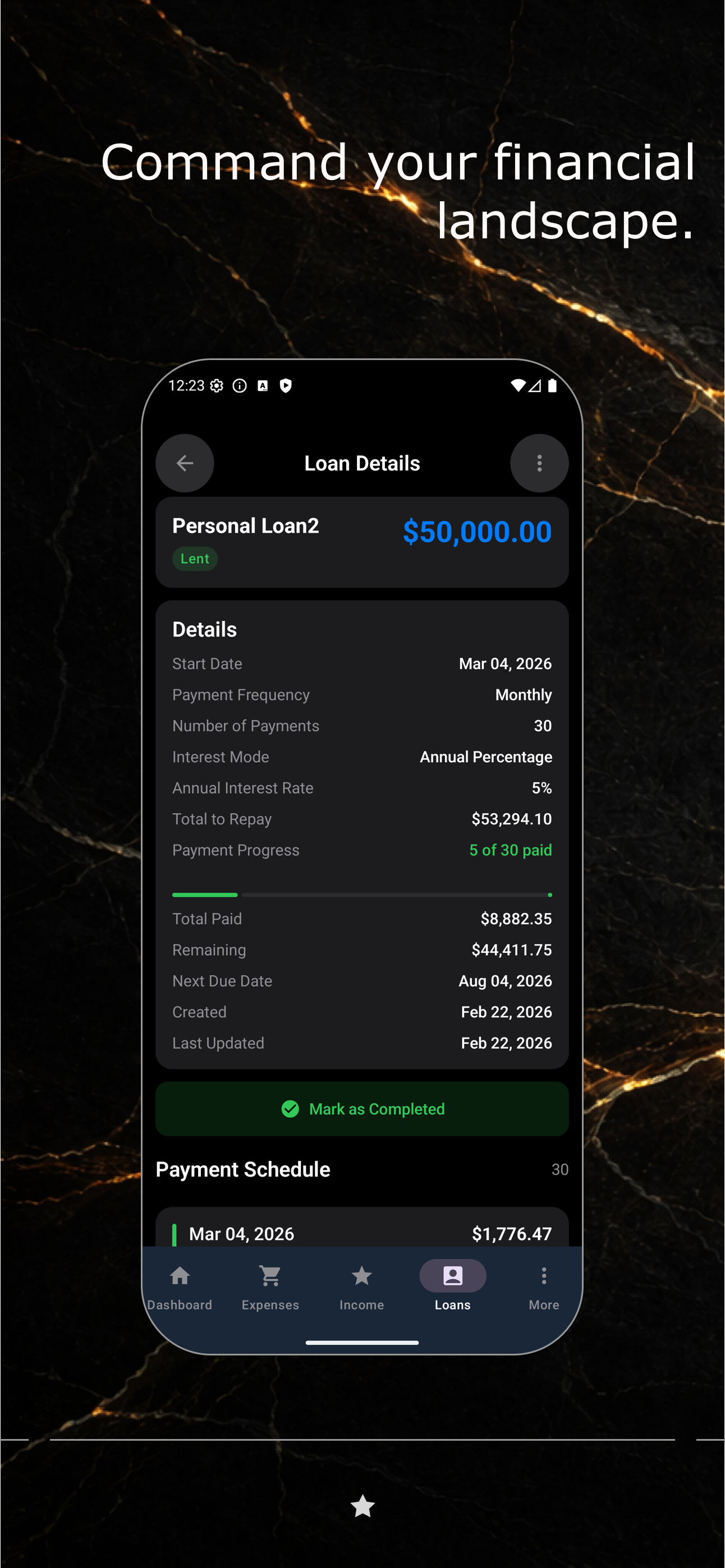 Ypsilon Android - Income Management
